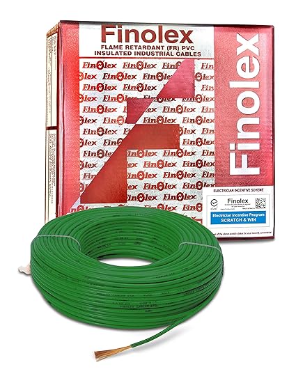 Finolex 2.5-Sqmm FR PVC Insulated Cable (Green, 90 Mtr)