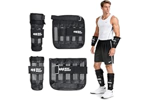 Ankle Wrist Weights 4lb/10lb/15lb/20lb/25lb/30lb BeatBoost Adjustable Leg Arm Weights for Men Walking Pilates Exercise Workout Gym Aerobics