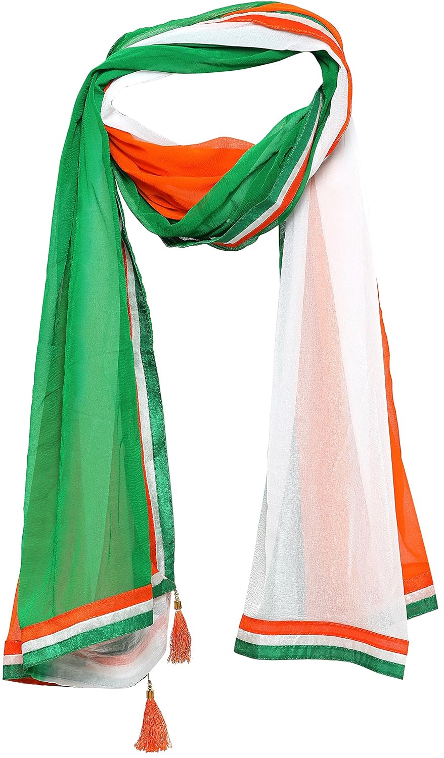 ethnicjunction women's chiffon dupatta(triranga-1_multi_free size)