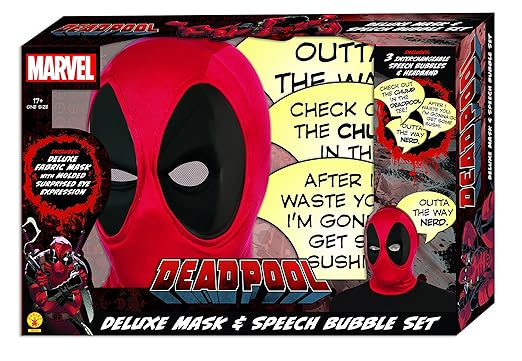 Rubies Costumes Marvel Deadpool Deluxe Maske & Speech Bubble Box Set