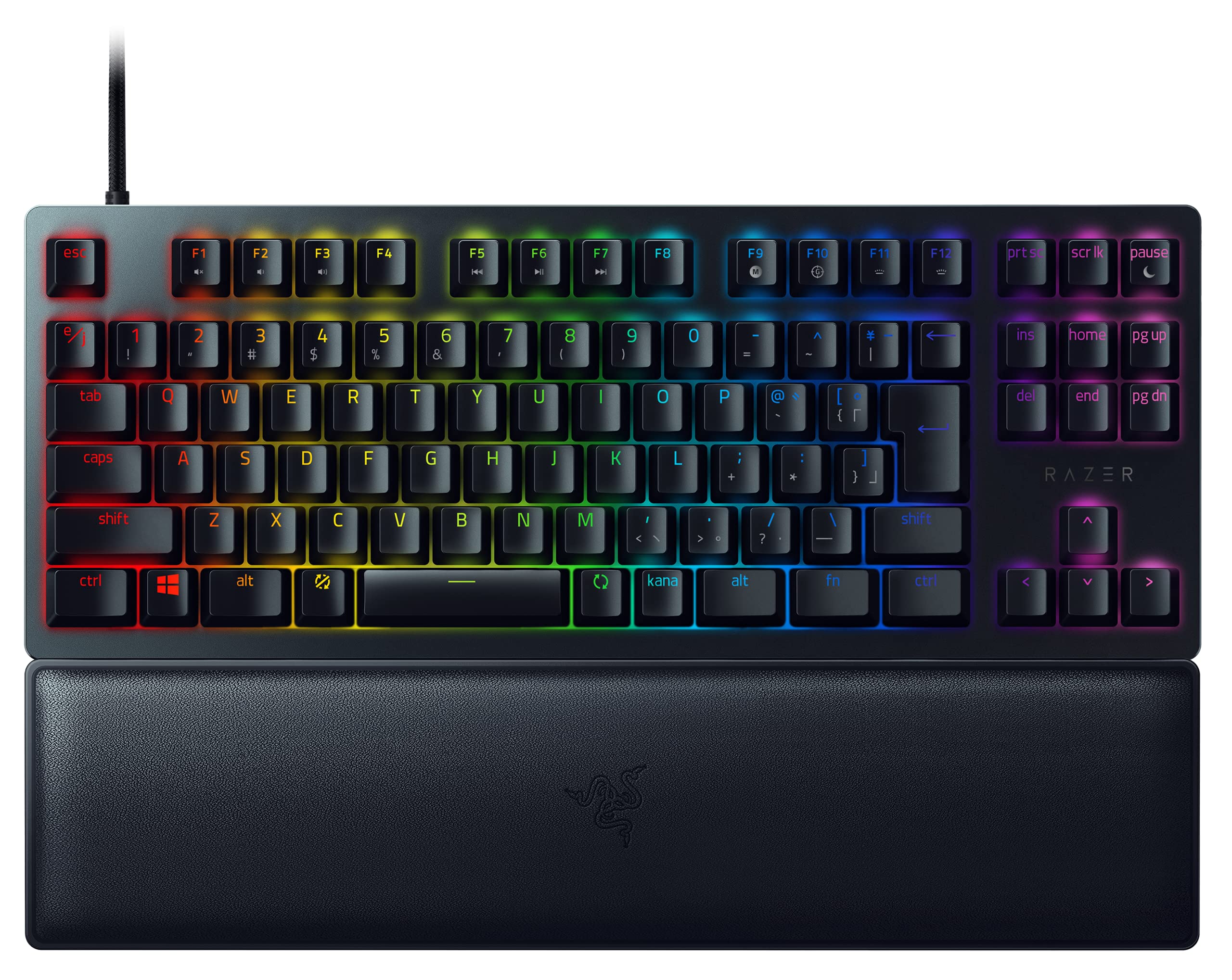 Razer(レイザー) ゲーミングキーボード Huntsman V2 Tenkeyless JP Linear Optical Switch 日本語 JP配列 オプティカルスイッチ リニア触感 テンキーレス ダブルショット PBT キーキャップ リストレスト Chroma RGB 【日本正規代理店保証品】 RZ03-03941000-R3J1 Black商品画像