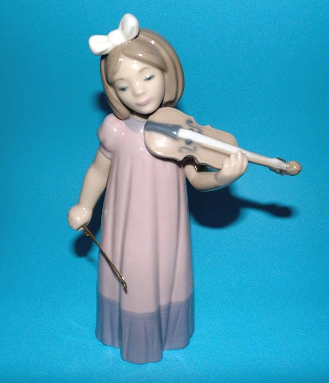 Nao Porcelain by Lladro GIRL WITH VIOLIN 2001034 Amazon.co.uk Kitchen & Home
