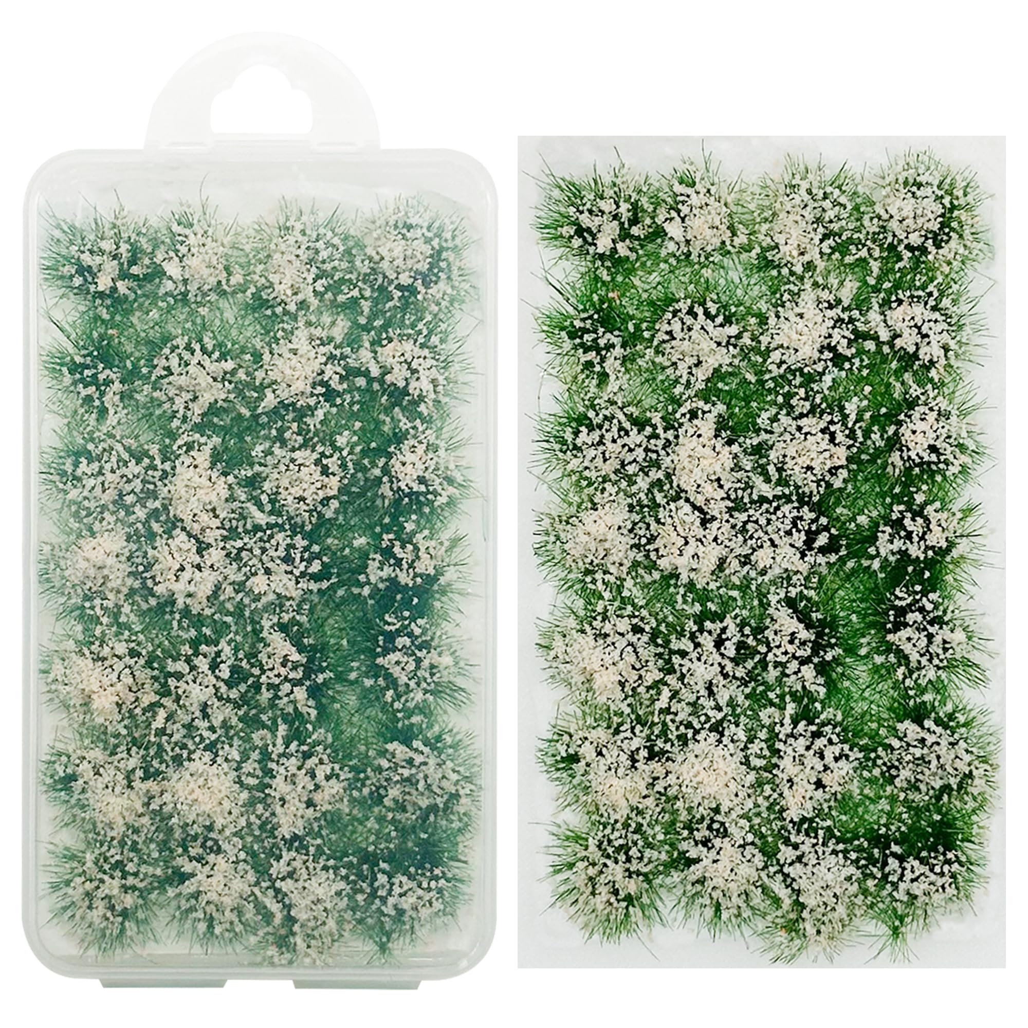 Cayway 28 PCS Flower Cluster Model, Static Grass Model Flower Vegetation Groups Grass Tufts Set for DIY Miniature Train Landscape Terrain Railway Scenery Decorations (Pink-2)