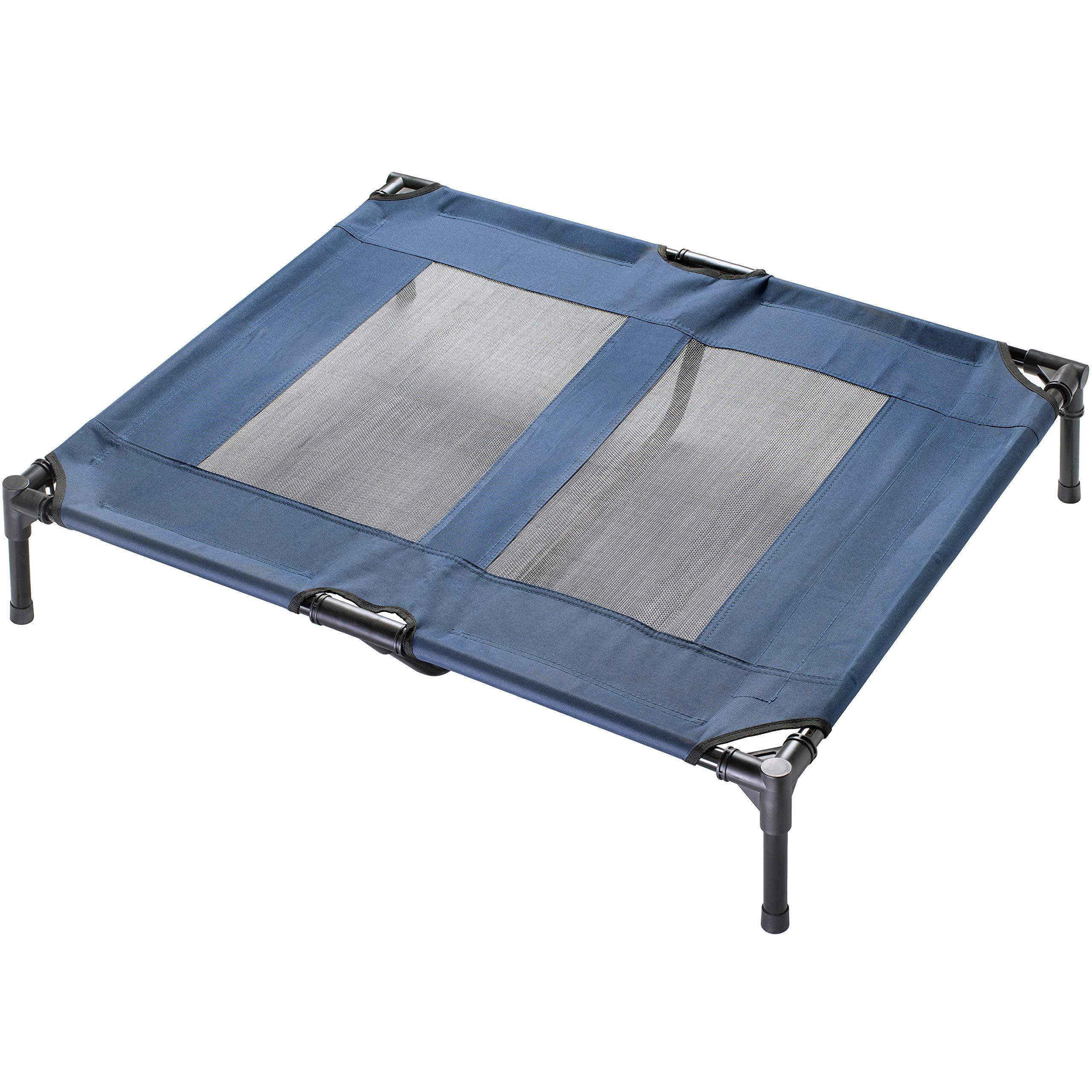 Floofy Friends Elevated Dog Bed for Travel,Navy,Medium