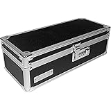 Vaultz Locking Medicine Storage Box with Combination Lock, 3.75" x 11.88" x 5.25", Black (VZ03480)