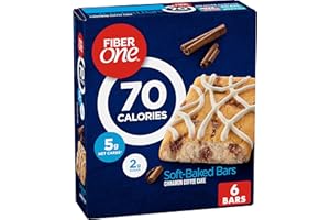 Fiber One 70 Calorie Soft-Baked Bars, Cinnamon Coffee Cake, 6 Bars, 5.34 oz