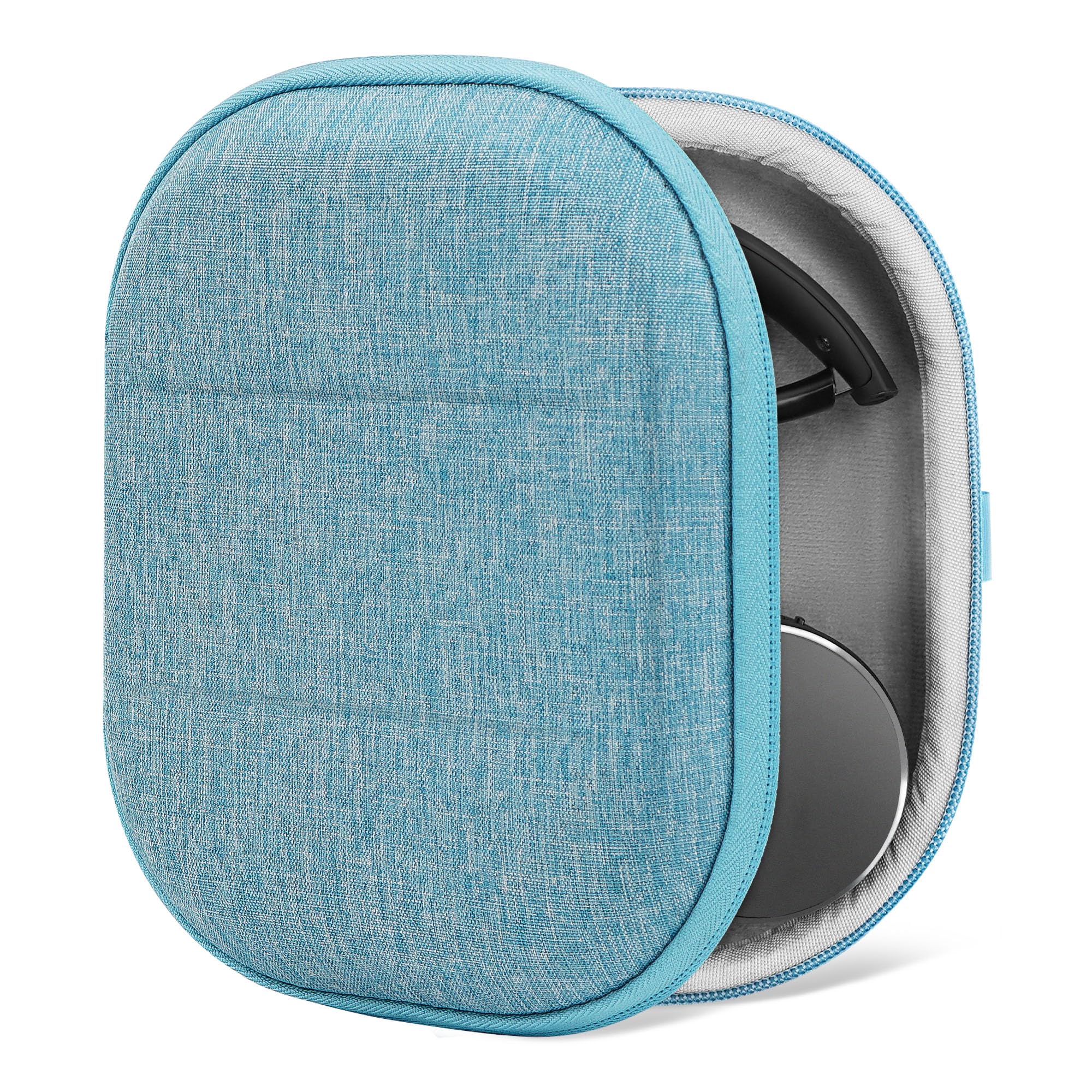 Geekria Shield Headphones Case Compatible with Skullcandy Riff 2, AKG Y500, Y50BT, Sony MDR-ZX110, Hard Shell Travel Carrying Bag with Cable Storage (Blue)