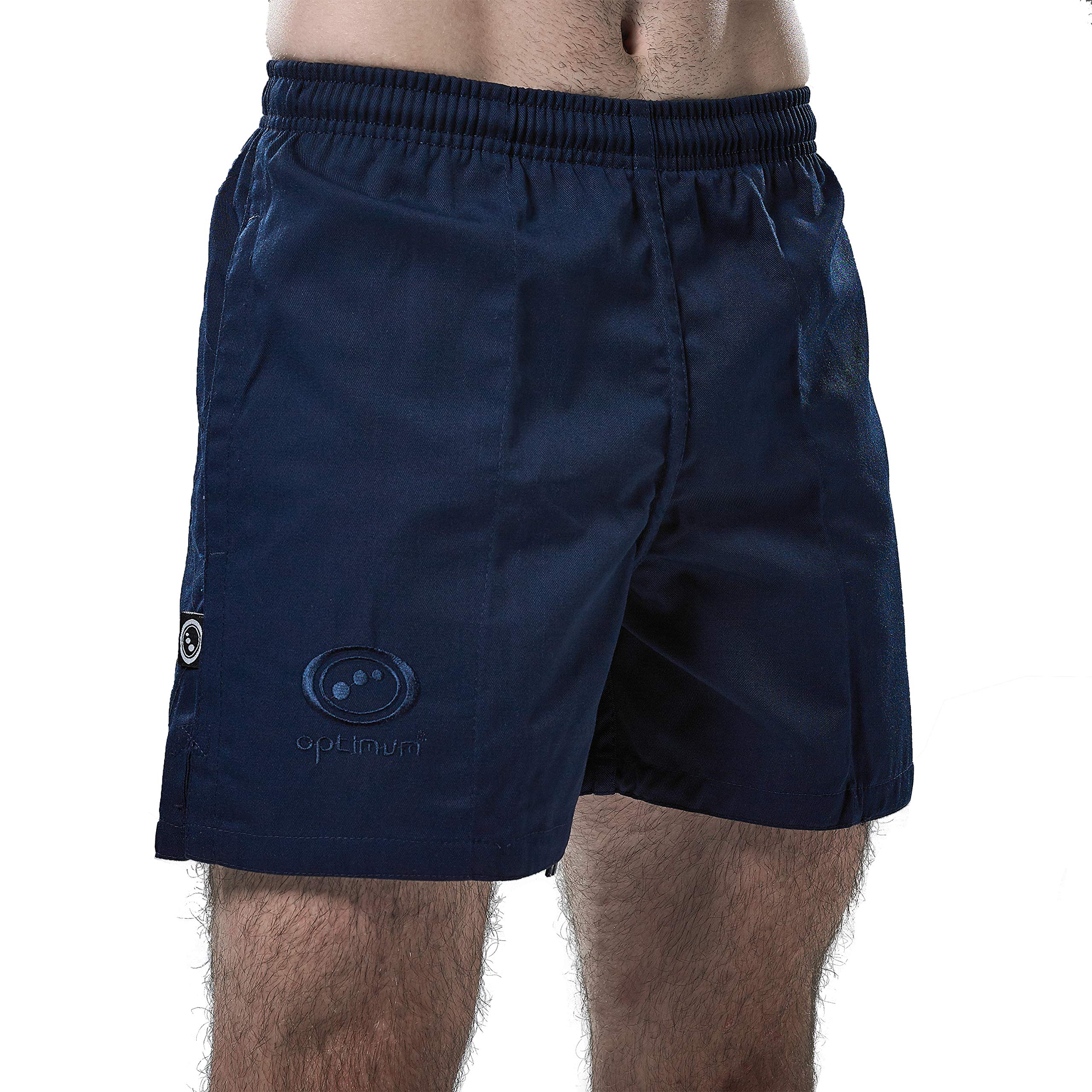 Optimum Men's Auckland Rugby Shorts with Internal Drawstring & Pockets, Ideal for Gym, Training, & Outdoor Activities Workouts, Running, Cycling, and Marathons | 28 Inches, Navy — image 1