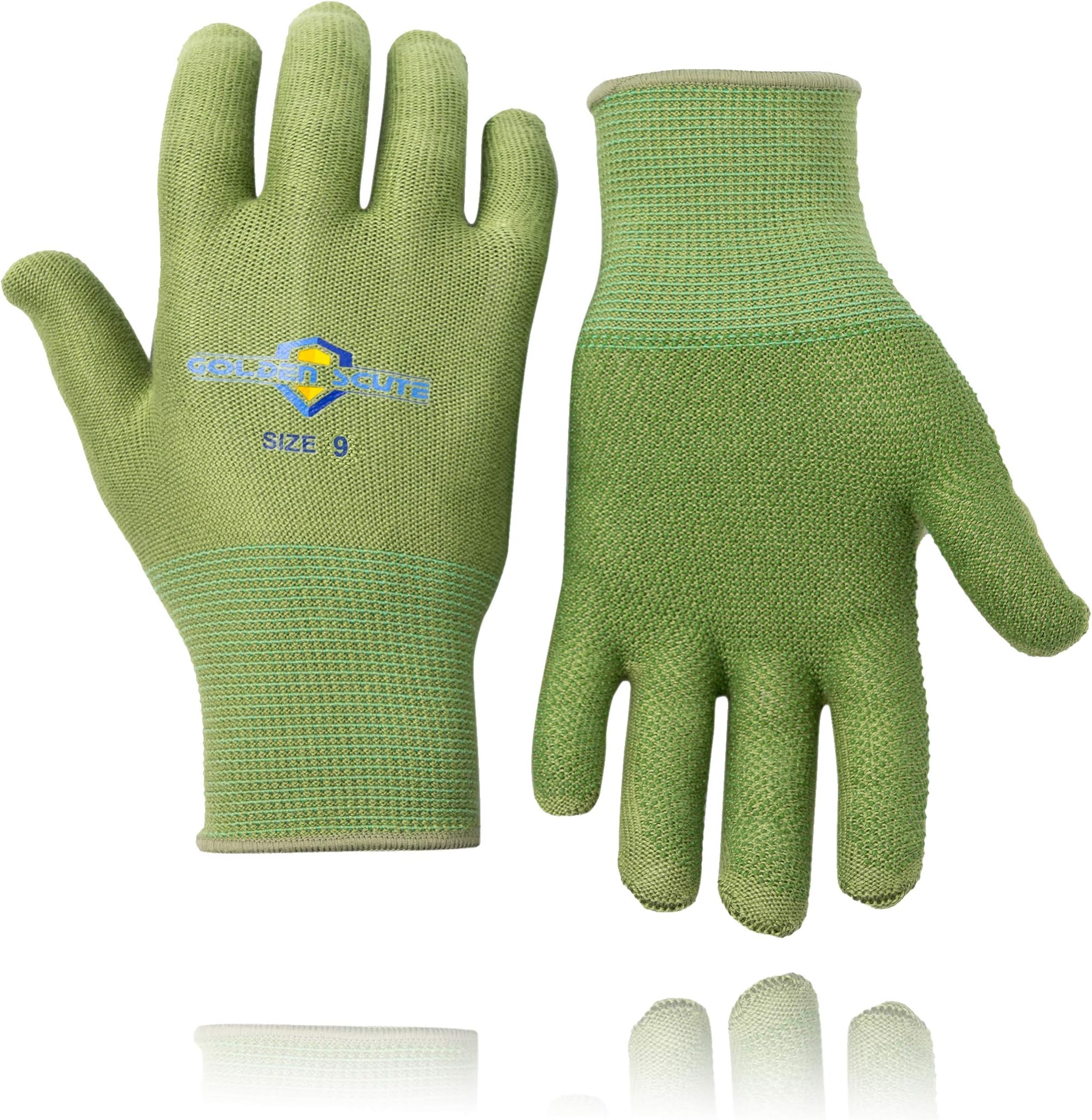 Non-slip Bamboo Working Gloves, Palm with PVC Dots, Breathable Safety Work Gloves for Light Work