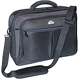 PEDEA Premium Clamshell Laptop Bag Case 17.3 inch with shoulder strap and sturdy protective frame, black