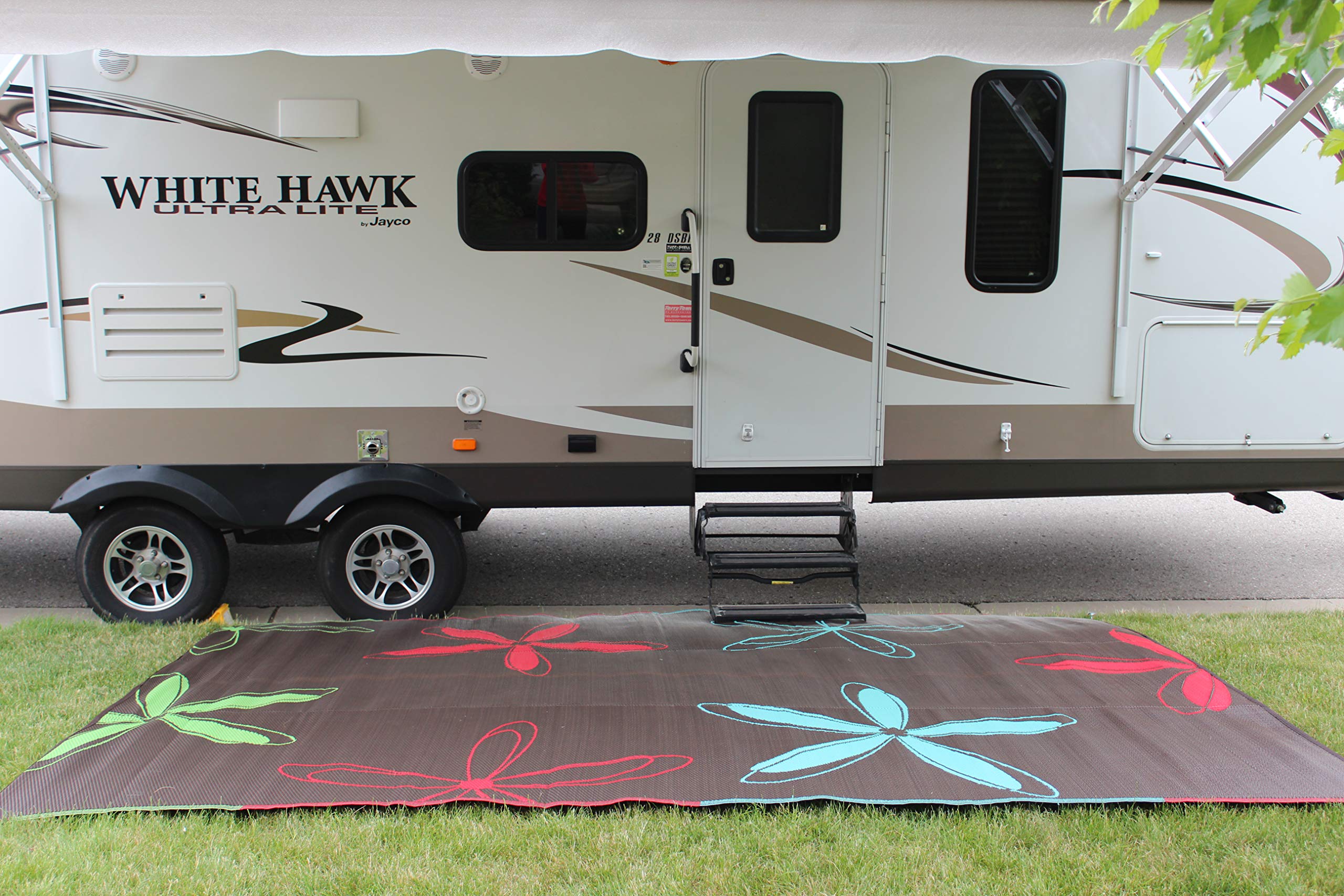 Epic RV Rugs Rv Mat Patio Rug Colorful Floral Design 9x12 791154029503 eBay