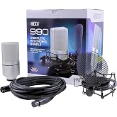 MXL 990 Complete Bundle Condenser Microphone | Including the MXL 990 Large Diaphragm Condenser Micorphone, Shock Mount, Pop Filter, and 20 foot XLR Cable