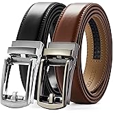 CHAOREN Click Belt for Men 2 Pack - Mens Dress Belt 1 1/4" in Packing Box - Design Belt Meet Almost Any Outfit and Occasion