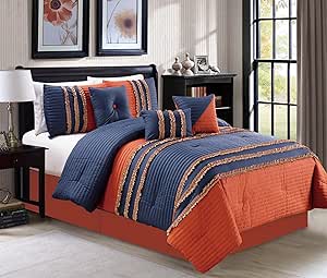 Amazon.com: Modern 7 Piece (California) CAL KING Bedding ...