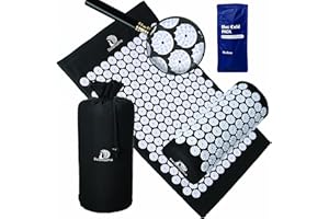 DOSENSEPRO Acupressure Mat & Pillow Set - Acupressure Therapy for Back and Neck Pain Relief, Sciatica, and Pressure Point Aches Ideal Acupuncture Mat for Sleeping Aid & Recovery