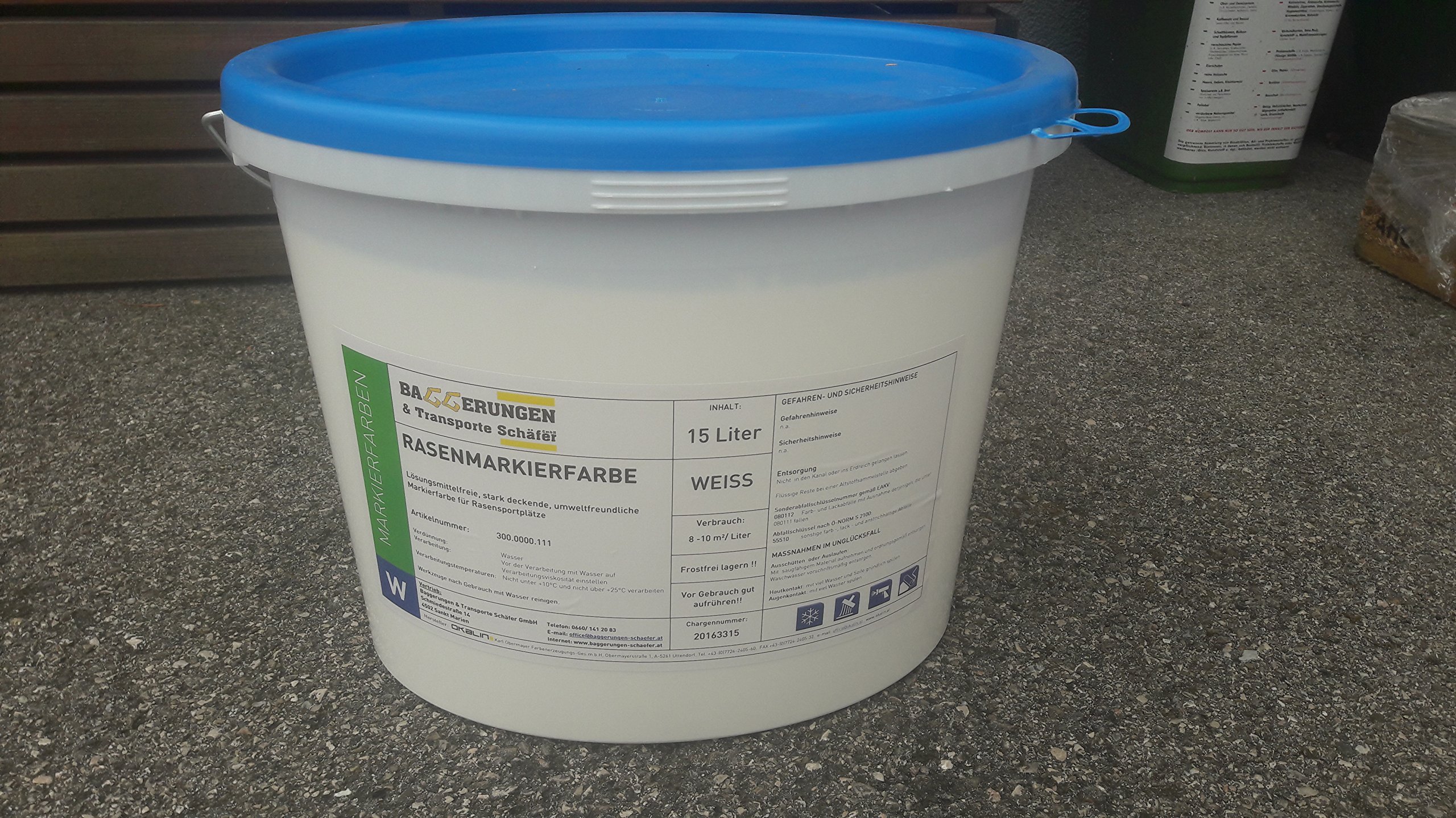 Schäfer Lawn Marker Paint White 24.50kg Bucket Sports Field Line