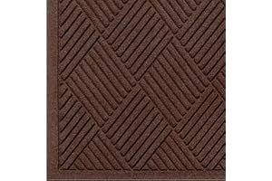 M+A MATTING WaterHog Diamond Fashion | Commercial-Grade Entrance Mat - Indoor/Outdoor Quick-Drying, Stain Resistant Door Mat (Dark Brown, 6' Length x 6' Width x 3/8" Thick)