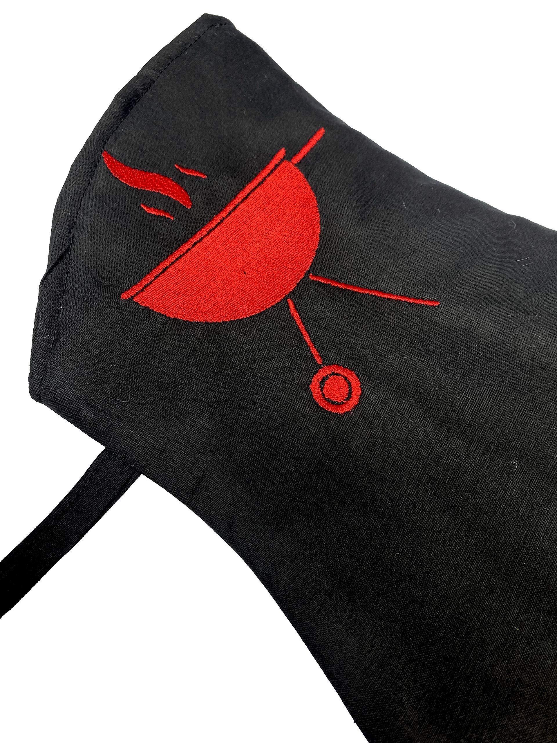 1 Pair of Cotton Oven Gloves Black Oven Mitts for Kitchen Cooking/Baking/BBQ Oven Mitts Pair Pot Holder