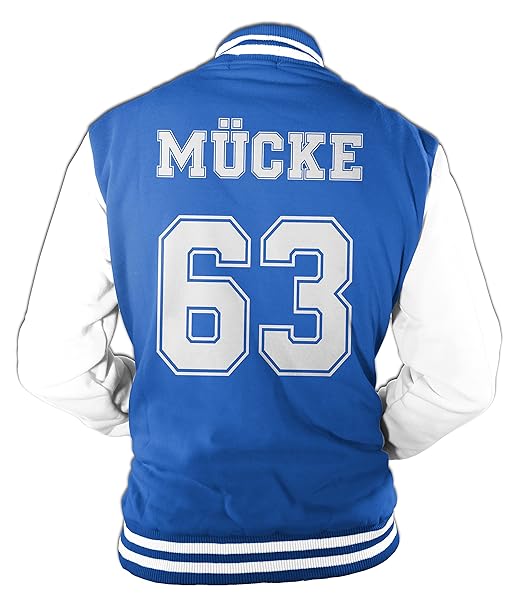 Herren College Jacke Mücke Buddy Movie Star Film, 63 Baseballjacke