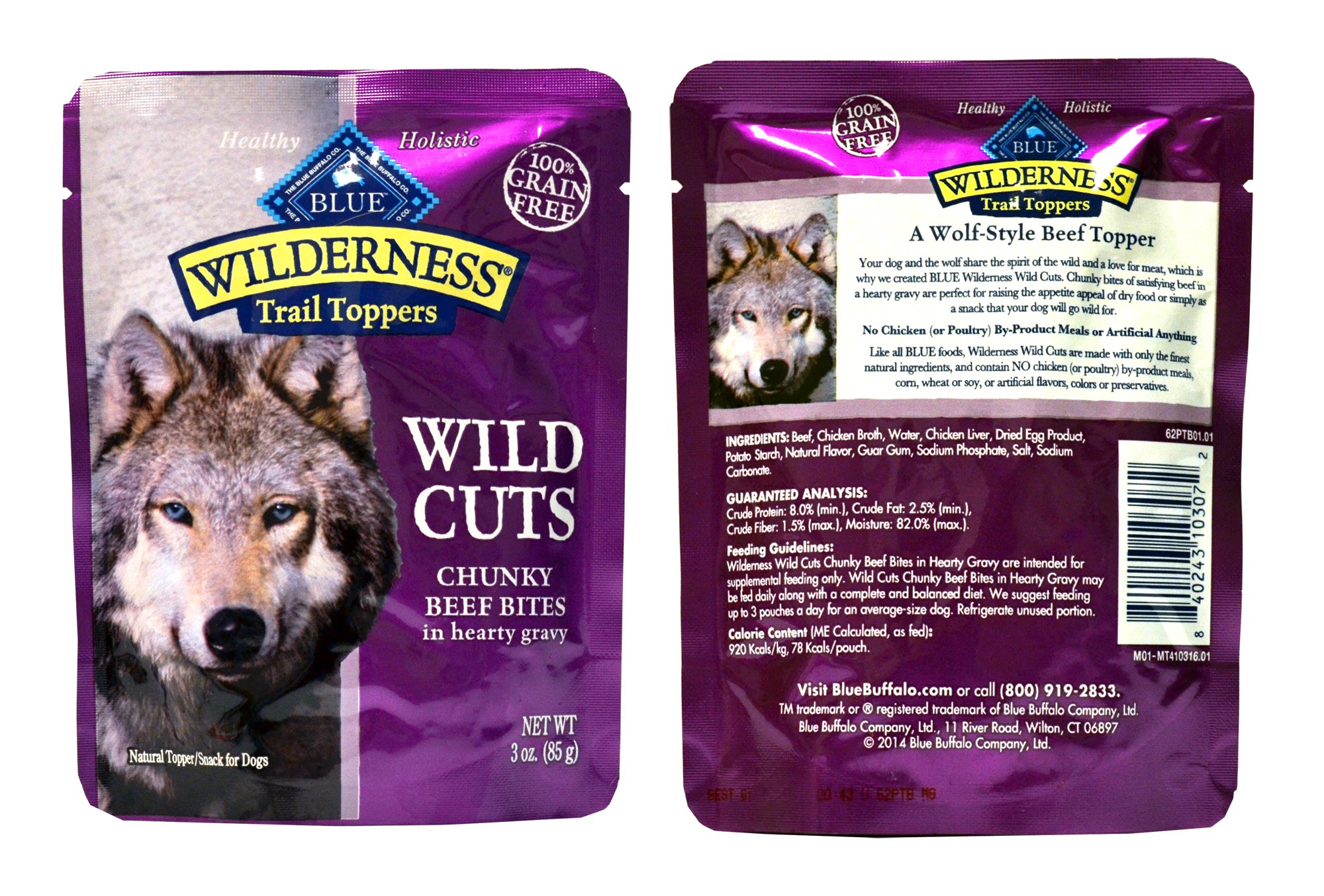 Blue Buffalo Wilderness Trail Toppers Wild Cuts Dog Gravy Snacks