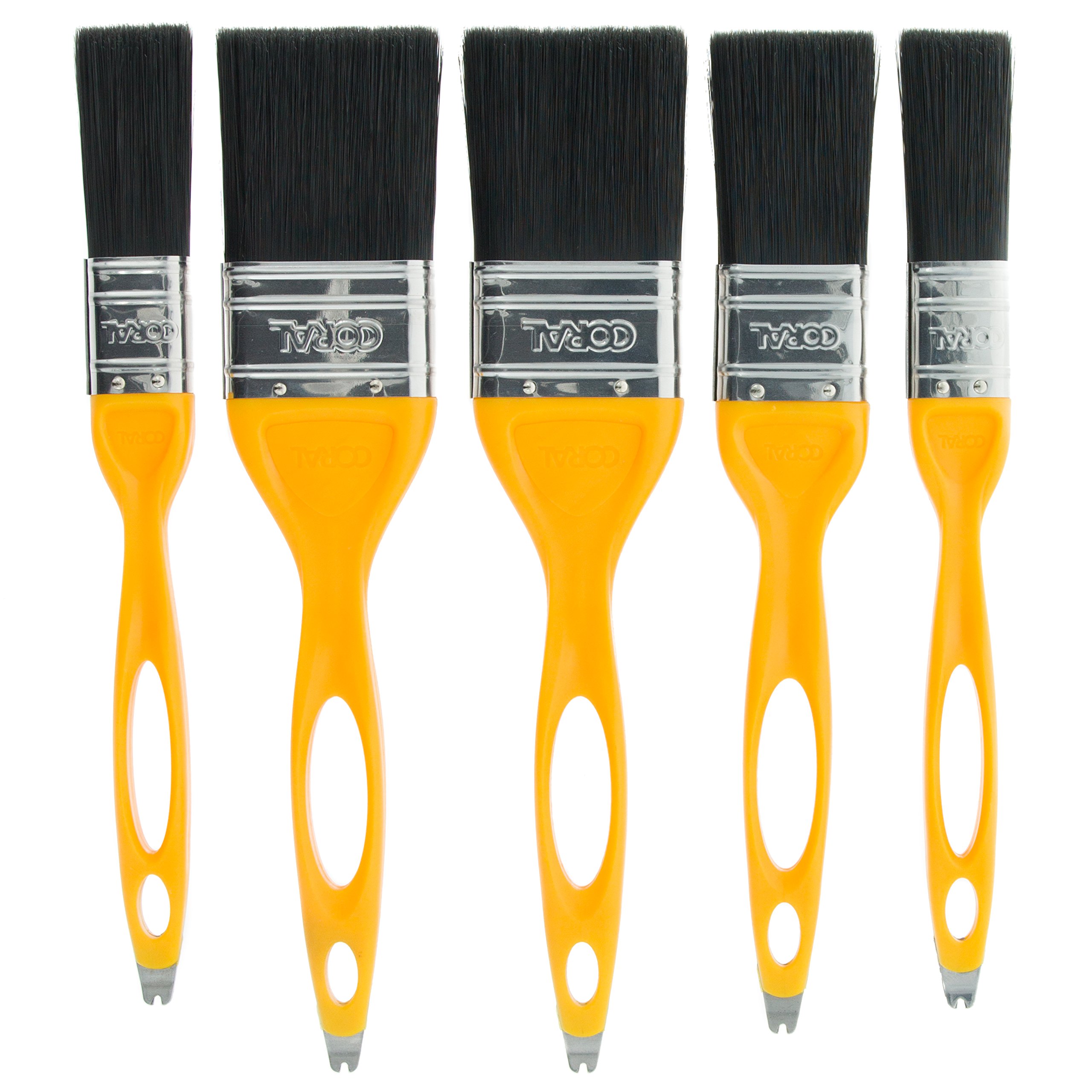 Coral 31458 Hybrid 5 Paint Brush Set with Built-in Paint Can Opener for an Impressive Finish with Walls & Ceilings