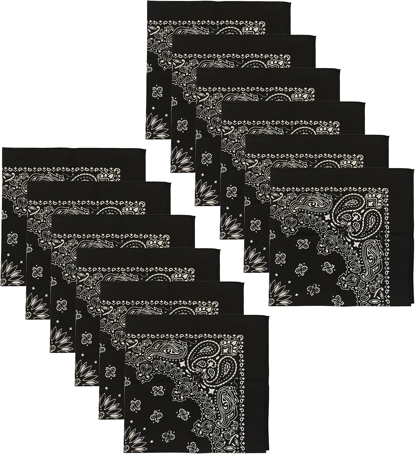Amazon Com Usa Made Military Army Trainmen Paisley 22 Hav A Hank Paisley Bandana Made In Usa Black 12 Pieces Clothing