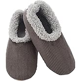 Snoozies Mens Slippers Indoor Plaid, Cord, or Camo, Sherpa Fleece-Lined Slippers Socks Non-Skid, Mens House Shoes, Male Gifts