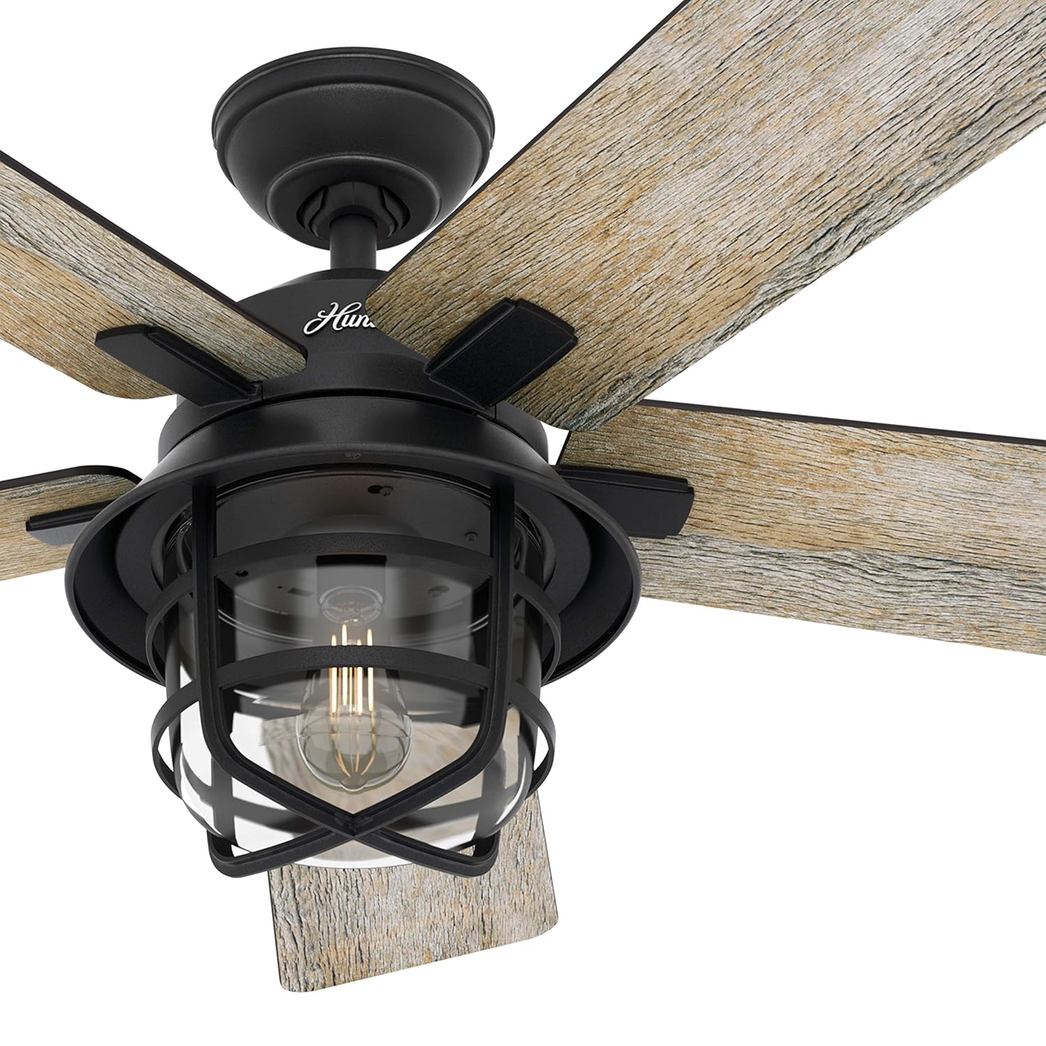 Hunter 54 Coral Gables Reversible Burnished Gray Pine Blades Remote Controlled Ceiling Fan In Weathered Zinc Finish Lighting Ceiling Fans Ceiling Fans Accessories Btsmakinacom