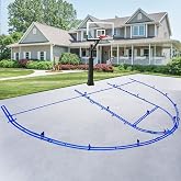 FrameFirm Reusable Basketball Court Stencil Kit for Concrete, Basketball Court Marking Kit, NOT Paper Board, Sun-Resistant, Upgrade PC Material with Install Instruction