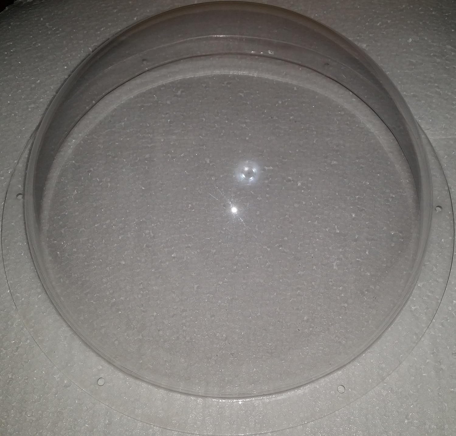 Supreme Tech Acrylic Dome/Plastic Hemisphere - Clear - 10" Diameter, 3/4" Flange with Pre-Drilled Holes, 10" with Holes