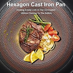 Letschef Non Stick Frying Pans 10inch Cast Iron