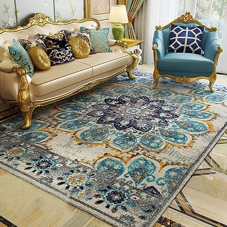 Amazon ペルシャ柄 カーペット インテリア 絨毯 カラフル 西海岸風 耐摩耗性 ウォッシャブル ワンルーム 0 300cm リビング 一人暮らし マット カーペット ラグ ラグマット おしゃれ 高級感 ヴィンテージ カラー 豪華 折り畳み可能 モダン ラグ カーペット オンライン通販