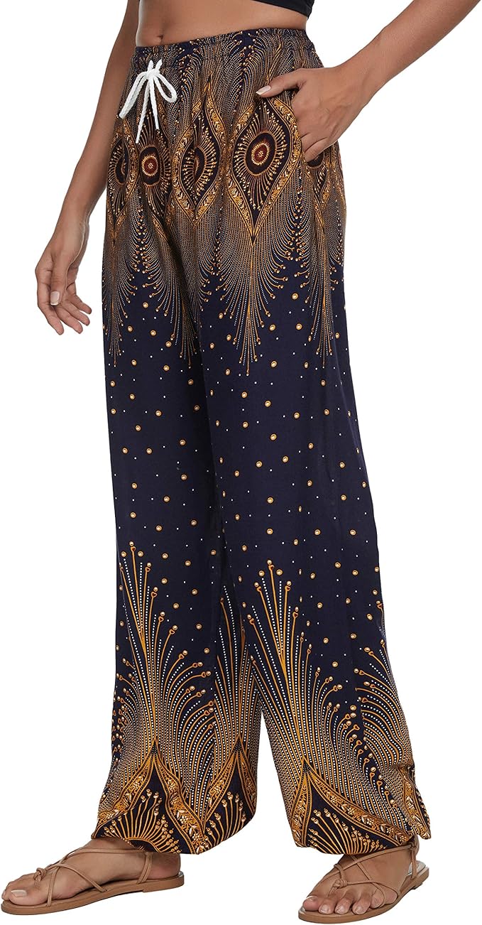 Urban Coco Women's Floral Print Boho Yoga Pants Harem Pants Jogger