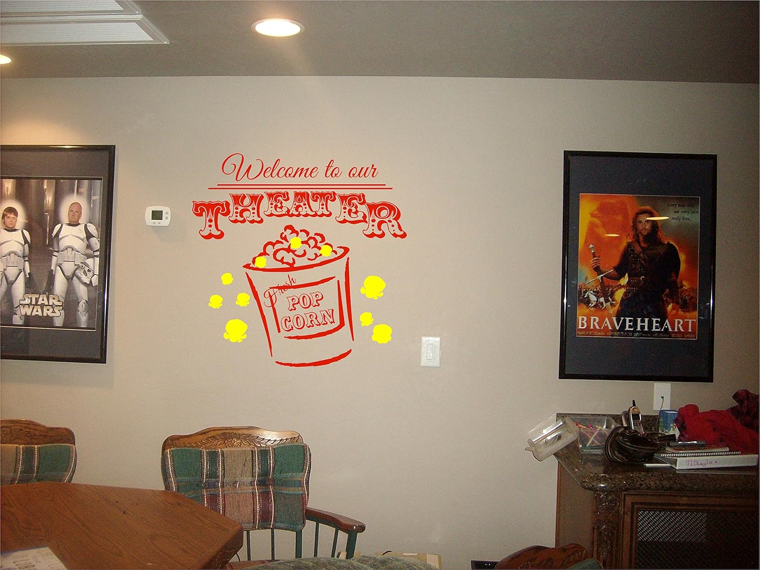Walls with Style to Our Theater Popcorn Wall Art