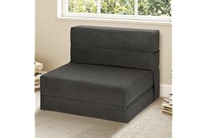 CATMIX Folding Sofa Bed, Foldable Couch Floor Futon Couch, Foldable Sofa Bed Convertible Floor Sleeper Chair with Brace Against The Wall for Living Room, Bedroom, Guest Room, Twin