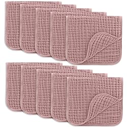 Comfy Cubs Muslin Burp Cloths 20" x 10", Pack of 10