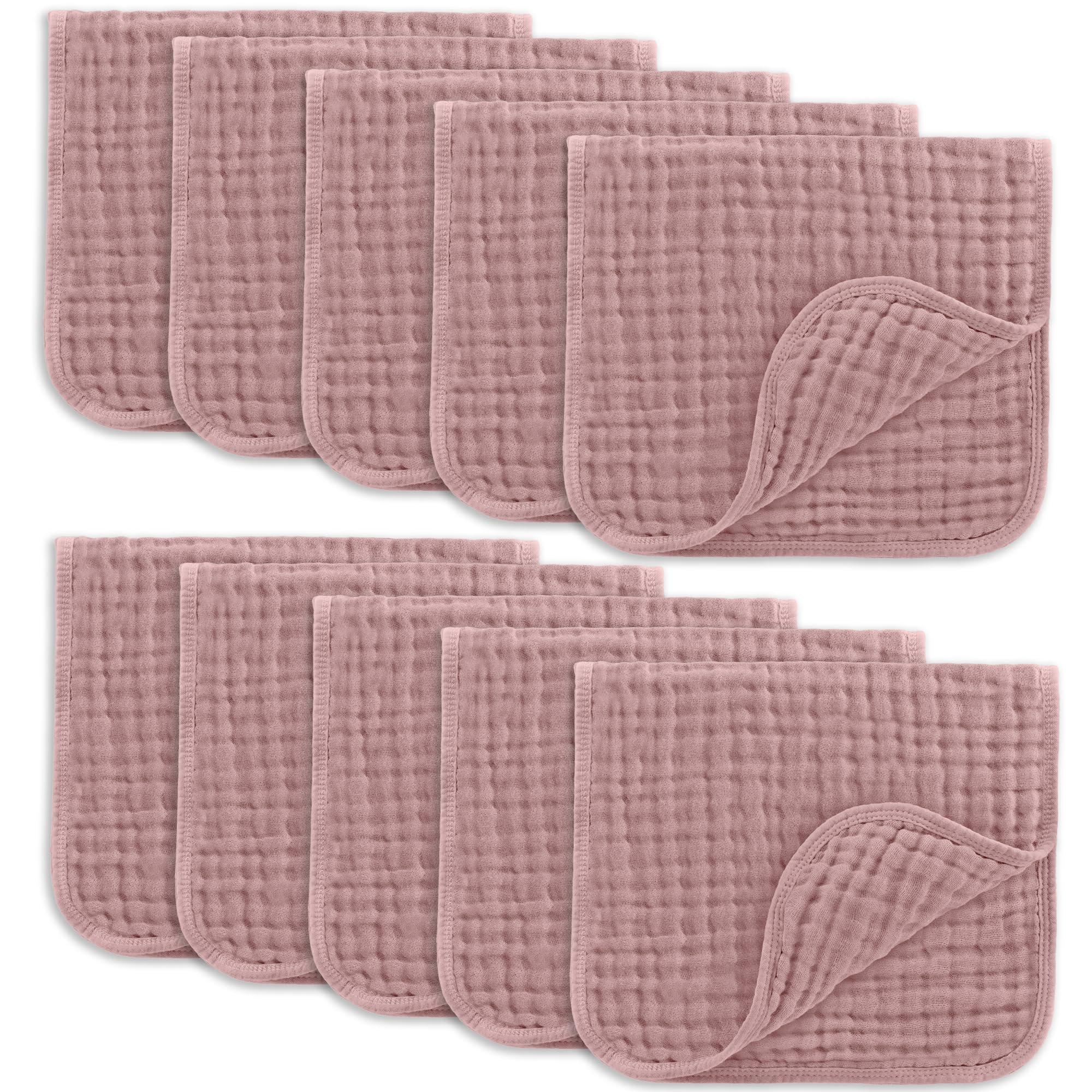 Comfy Cubs Muslin Burp Cloths 20" x 10", Pack of 10