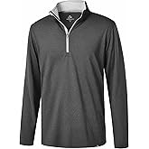 Obla Golf Quarter Zip Pullover Men Fleece Mock Neck Sweatshirt Winter Warm 1/4 Zip Long Sleeve Golf Shirt