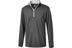 Obla Golf Quarter Zip Pullover Men Fleece Mock Neck Sweatshirt Winter Warm 1/4 Zip Long Sleeve Golf Shirt