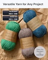 Utopia Crafts Re-Cotton Knitting Yarn 100g Rose Red 80/20 Recycled Cotton view 3