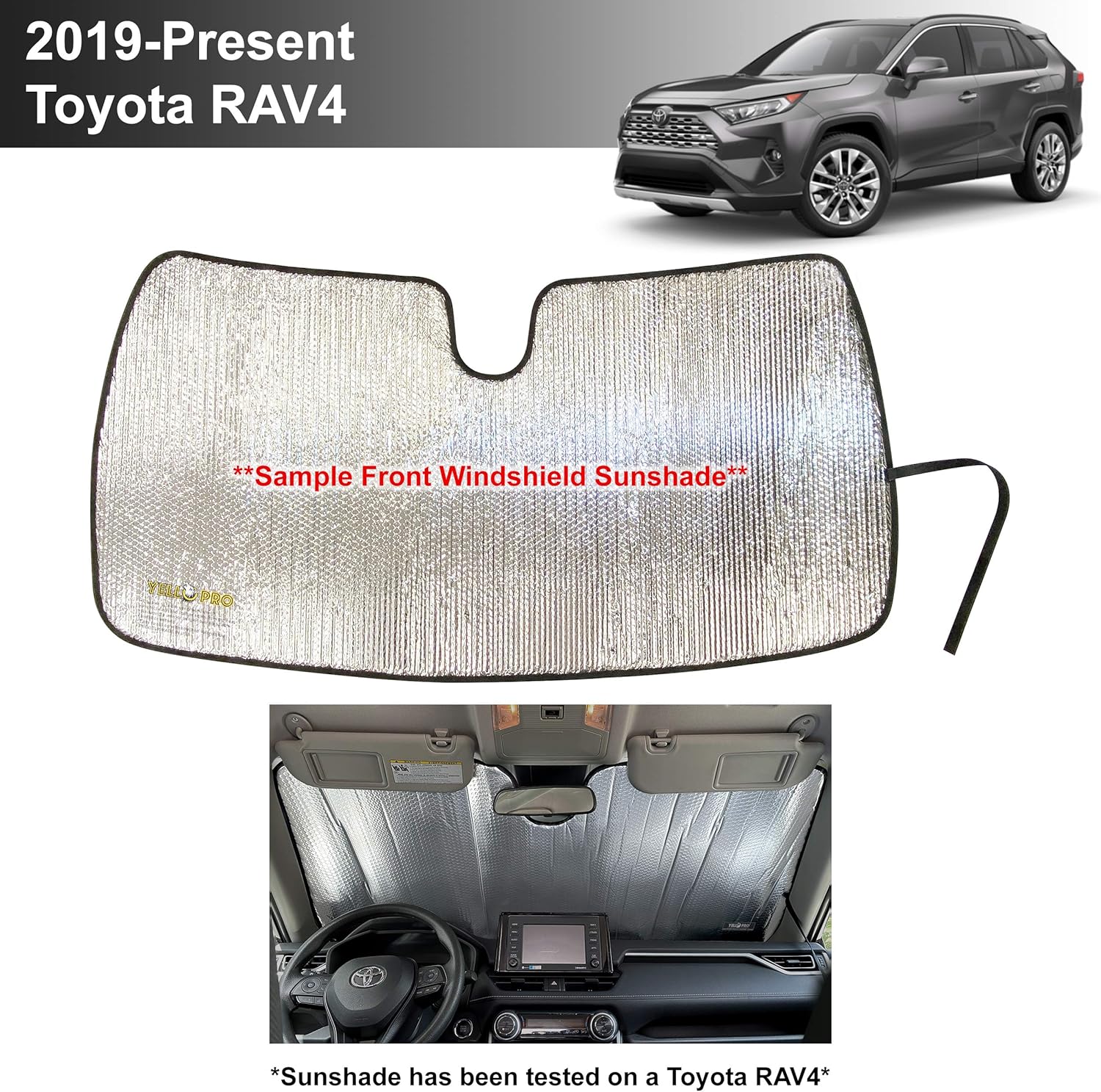 YelloPro Custom Fit Front Windshield Sunshade Protector for