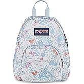 JanSport Half Pint Mini Backpack, 10.2 L - Durable Mini Bag Purse with Adjustable Shoulder Straps, Single Main Compartment, Zippered Stash Pocket, Fluttering Fields