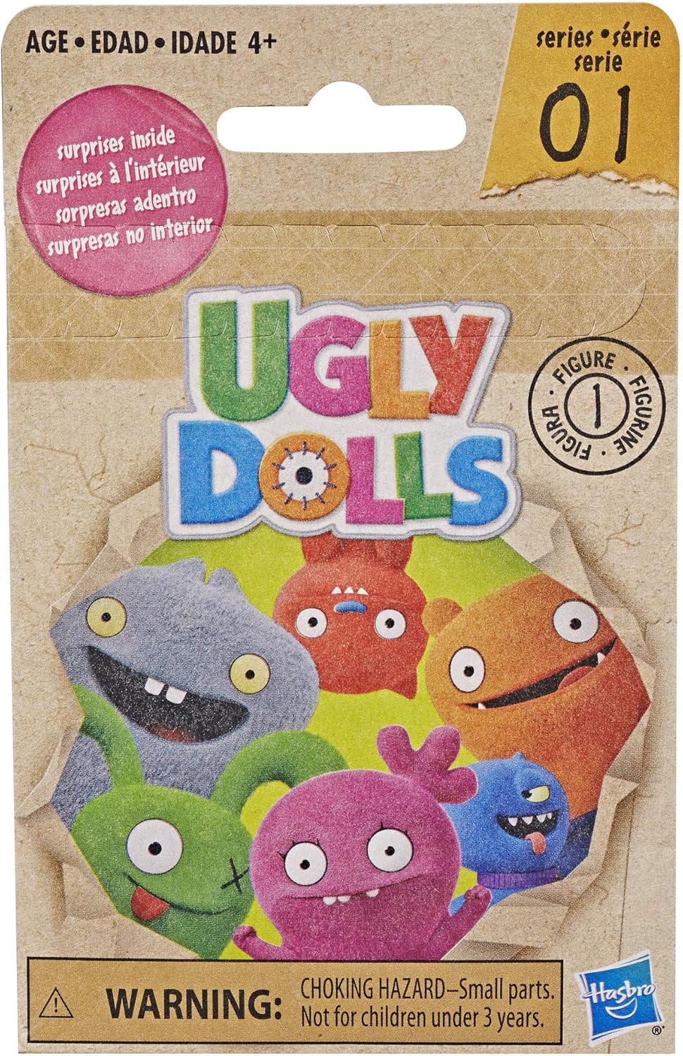 Hasbro Uglydolls Lotsa Ugly Mini Figures Series 1, 4 Accessories, Brown/a, 0