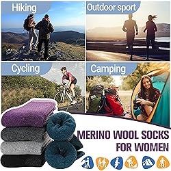 Anlisim Merino Wool Socks for Women Hiking Thermal
