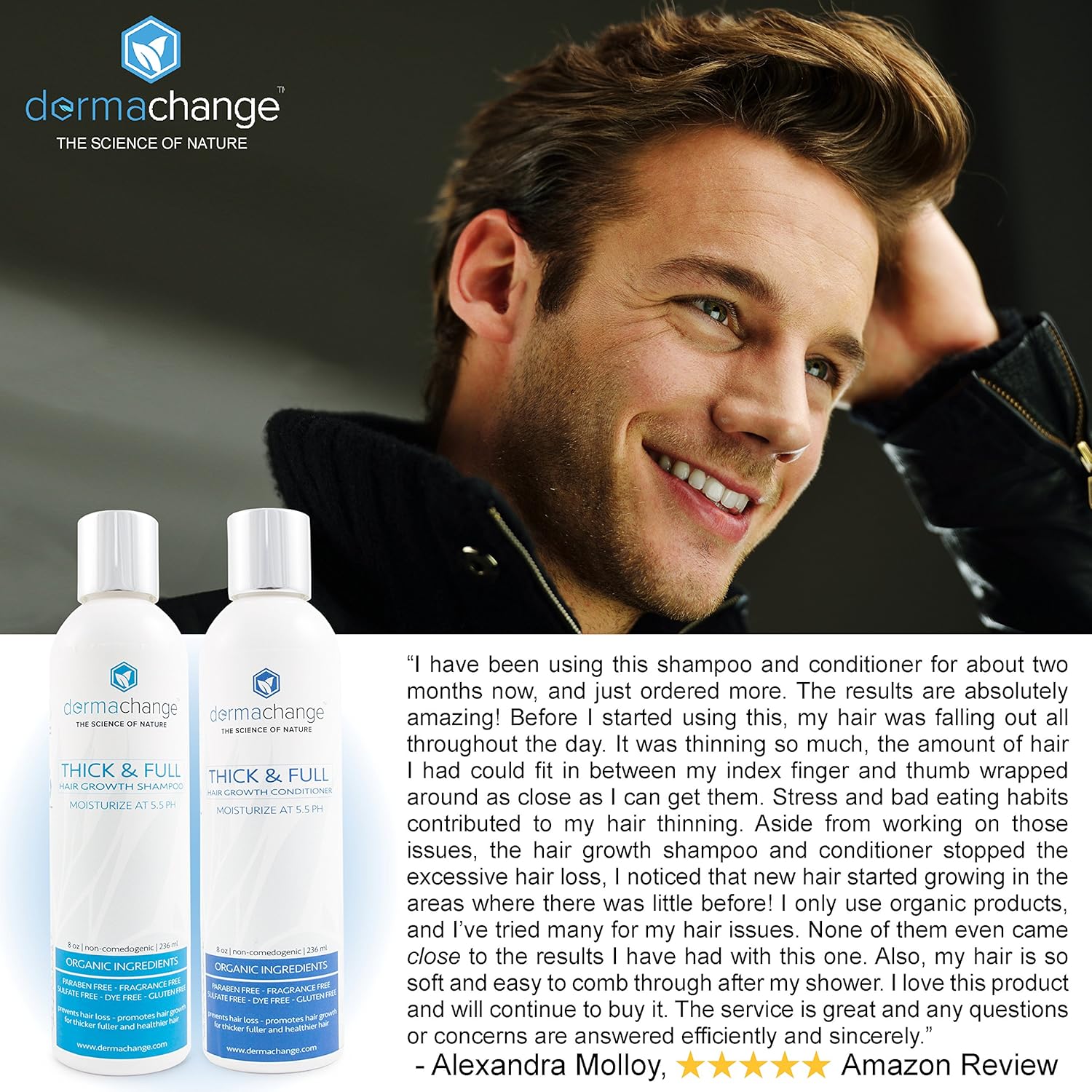 Anti Thinning Hair Growth Shampoo - with Vitamins for Hair Regrowth - For Color Treated Hair - Paraben, Gluten and Sulfate Free - Hair Loss Treatments - Supports Regrowth (16oz) - Made in USA: Beauty