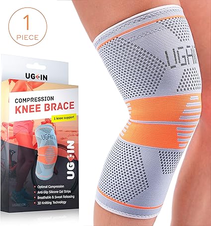 Amazon.com: Rodillera UGAIN para mujeres y hombres. Rodillera de compresión para crossfit, correr, baloncesto, levantamiento de pesas, gimnasio, entrenamiento, rodillera para alivio del dolor, desgarro del menisco, artritis, ACL, MCL: Sports \u0026
