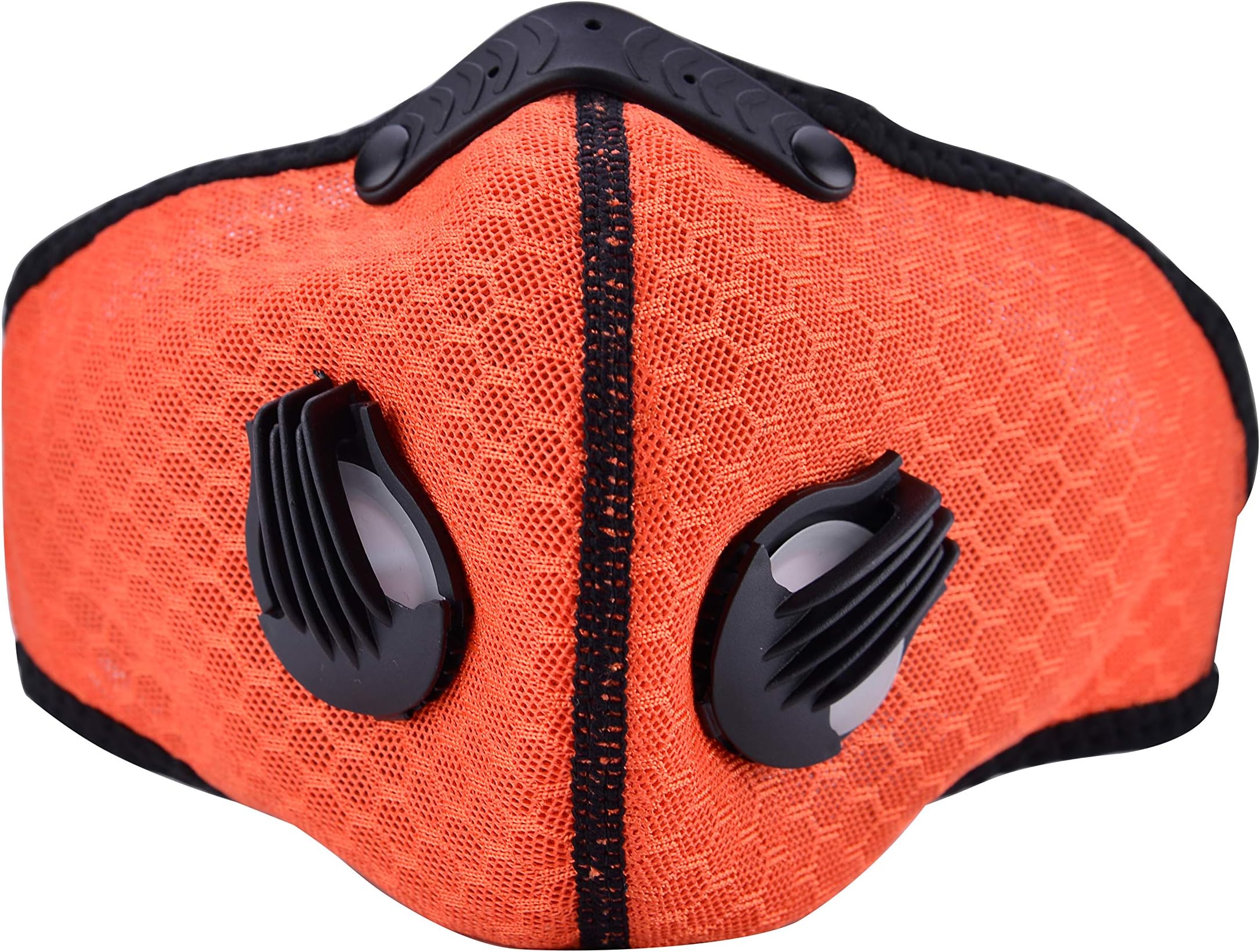Movitip Reusable Dust Mask Gas Mask Face Mask RZ Mask, Dustproof Mesh Mouth Mask for Exhaust Gas,Comfy Cotton Adjustable (Orange)