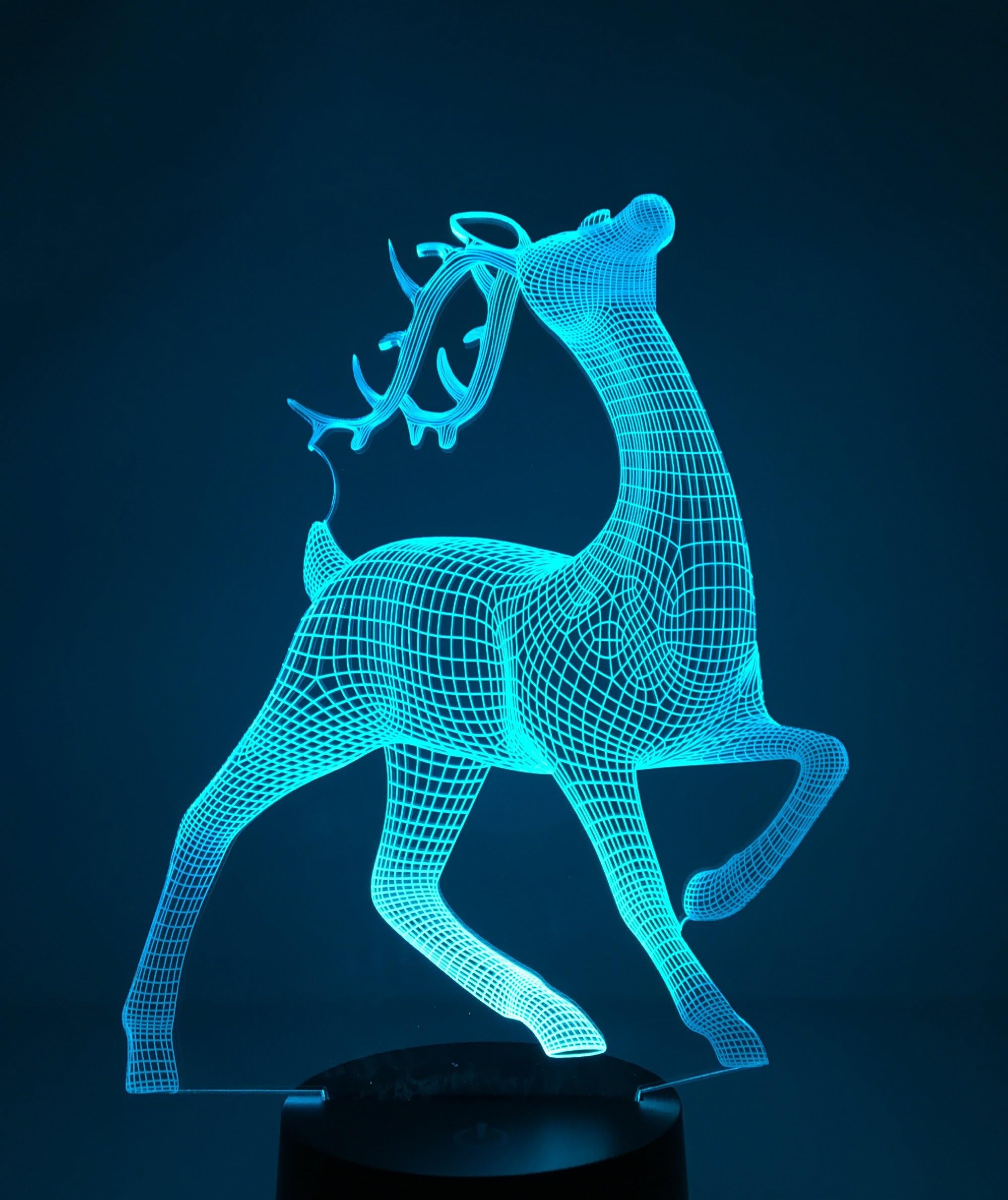 UniBridge 3D LED Night Light 7 Touch Changing Colours Gifts (Deer)