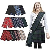 Kilt Emporium Women's Tartan Sash Scottish Highland Clan Sashes for Ladies - Full Size L90 x W10.5 - Premium Plaid