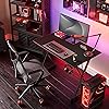 CubiCubi Gaming Desk 47 Inch PC Computer Desk, Carbon Fiber Home Office ...